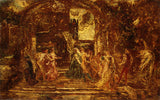 阿道夫·蒙蒂切利（Adolphe Monticelli）的公主艺术打印精美艺术复制墙艺术ID A6iicl1wq