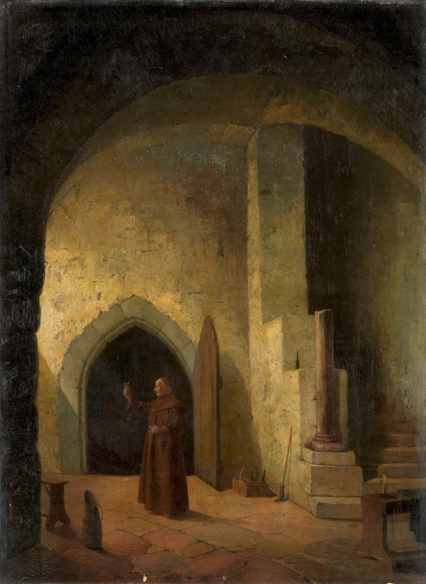 f-taupel-1800-a-monk-with-a-glass-in-hand-in-a-cellar-art-print-fine-art-reproduction-wall-art-id-a6ipoidpx
