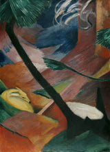 Franz-Marc-1912，鹿，在森林里，ii，艺术，印刷，精细，艺术，复制品，墙，艺术，id，a6iuytljf