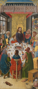 法國學校 1485 面板來自聖奧諾雷圖伊松萊阿布維爾修道院的高祭壇最後的晚餐藝術印刷精美藝術複製品牆藝術 id-a6lb212y9