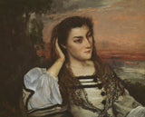 古斯塔夫·庫爾貝-1862-遐想-加布里埃爾-博羅的肖像-藝術印刷品-精美藝術-複製品-牆藝術-id-a6mhg3pub