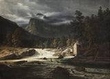 thomas-fearnley-1833-Noorse-landskap-marumfoss-kuns-druk-fynkuns-reproduksie-muurkuns-id-a6mpnc0f4