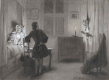 david-bles-1831-ferdinand-huyck-i-ovenpå-værelset-tante-i-boksen-seng-og-kunsttryk-fin-kunst-reproduktion-vægkunst-id-a6mu4omae