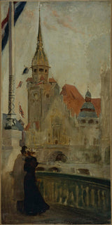 edouard-zawiski-1900-nke-German-pavilion-na-ụwa-expo-1900-art-ebipụta-fine-art-mmeputa-wall-art