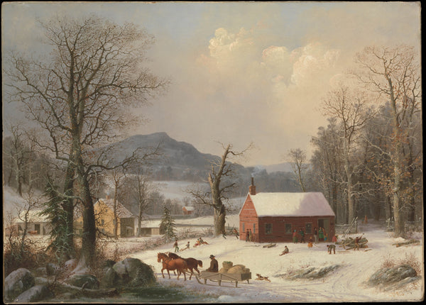 george-henry-durrie-1858-red-school-house-country-scene-art-print-fine-art-reproduction-wall-art-id-a6ot30j85