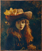 古斯塔夫·庫爾貝-1871-女孩藝術肖像印刷美術複製品牆藝術 id-a6owng00c