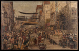 francis-tattegrain-1889素描在巴黎科学会客厅的城市在路易斯路易斯西进入巴黎的艺术打印精美艺术复制墙艺术