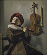 Јудитх-Леистер-163-дечак-свира на флаути-арт-принт-фине-арт-репродукција-зид-арт-ид-а6к7адвуи