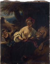 camille-joseph-etienne-roqueplan-1836-zakochany-lew-sztuka-druk-reprodukcja-dzieł sztuki-ścienna