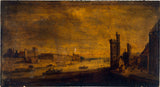 anonymous-1640-hotel-de-nevers-the-tour-de-nesle-the-great-gallery-and-the-louvre-view-from-the-pont-neuf-1640-art-print-fine-art- arte de parede de reprodução