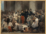 अल्फ्रेड-जोहानोट-1832-ऑरलियन्स-के-ड्यूक-ने-1832-कला-प्रिंट-ललित-कला-पुनरुत्पादन-में-हैजा-महामारी के दौरान-होटल-डियू-के-बीमारों का दौरा किया- दीवार कला