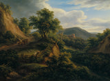 joseph-mossmer-1829-paysage-de-montagne-boisée-avec-ruines-impression-d'art-reproduction-d'art-mur-art-id-a6uwxyt5j