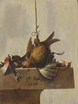 威廉-高威-弗格森-1662-靜物-與-鳥-藝術-印刷-精美-藝術-複製-牆-藝術-id-a6vqrqs48