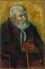 paul-gauguin-1888-stary-mrugający-sztuka-odbitka-dzieła-artystyczna-reprodukcja-ścienna-sztuka