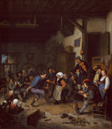 阿德里安·範·奧斯塔德-1674-旅館裡的快樂製造者-藝術印刷品-美術複製品-牆藝術-id-a6wvuhy7e