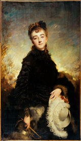 Charles-Joshua-Chaplin-1876-portret-kobiety-sztuka-druk-reprodukcja-dzieł sztuki-sztuka-ścienna