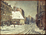 marcel-cogniet-1907-rue-du-mont-cenis-efeito-neve-impressão-arte-impressão-de-belas-artes-reprodução-arte de parede