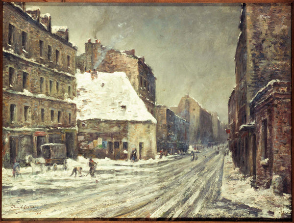 marcel-cogniet-1907-rue-du-mont-cenis-snow-effect-art-print-fine-art-reproduction-wall-art