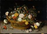 Jan-Брьогел най--млада-1620-а-кошница-на-цветя-арт-печат-фино арт-репродукция стена-арт-ID-a6xmchjd2