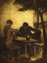 Honore-daumier-1861-飲酒者藝術印刷精美藝術複製品牆藝術 id-a6yluvxj2