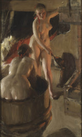 anders-zorn-1906-dziewczyny-z-dalarna-kąpiące się-odbitki-artystyczne-reprodukcje-sztuki-sztuki-ściennej-id-a6zssyb33