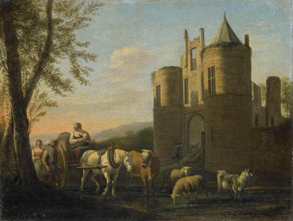 gerrit-adriaensz-berckheyde-1670-the-main-gate-to-egmond-castle-art-print-fine-art-reproduction-wall-art-id-a71q8yjxl