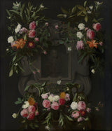daniel-seghers-1660-stadholder-king-william-iii-1650-1702的肖像，被一朵花环包围着，花的艺术印刷精美的艺术复制品-墙-艺术-id a7391uvvi