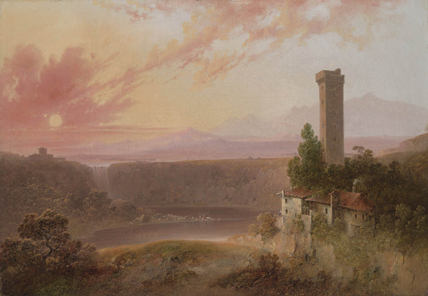 joshua-shaw-1840-view-of-lake-nemi-at-sunset-art-print-fine-art-reproduction-wall-art-id-a73xzc5ls