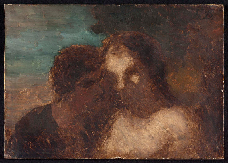 honore-daumier-1859-the-confidence-or-the-kiss-of-judas-art-print-fine-art-reproduction-wall-art