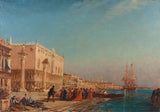 felix-ziem-1865-威尼斯，总督府，艺术打印精细艺术复制品墙艺术