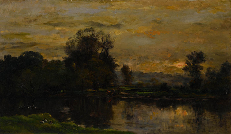 charles-francois-daubigny-1872-landscape-with-ducks-art-print-fine-art-reproduction-wall-art-id-a79vl08on