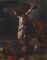尤金·德拉克羅瓦-1846-十字架上的基督藝術印刷品美術複製品牆藝術 id-a7a826hjg