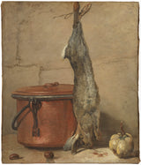 吉恩-巴蒂斯特·西蒙·夏尔·沙丁17世纪的兔子和铜罐艺术印刷精美的艺术复制品墙艺术IDa7bb1x29u