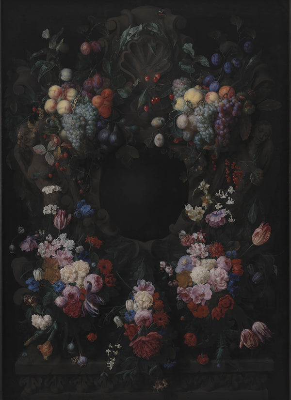 joris-van-son-stone-cartouche-with-fruit-and-flower-garland-art-print-fine-art-reproduction-wall-art-id-a7d7tpj0d