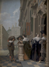 dirk-van-delen-1636-samtal-utanför-ett-palats-konsttryck-finkonst-reproduktion-väggkonst-id-a7dbxpay9