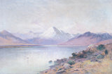 Уилям-Гиб-1910-езеро-и-планина-изкуство-печат-изящно-арт-репродукция-стена-арт-id-a7dyghkev