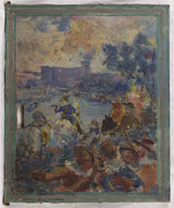 claude-charles-bourgonnier-1910-skica-pre-radnicu-z-12-teho-okresu-vojenskej-kontroly-umenia-tlače-výtvarného umenia-reprodukcie-steny-umenia
