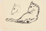 leo-gestel-1935-zonder-titel-twee-schetsen-liggend-veulen-kunstprint-fine-art-reproductie-muurkunst-id-a7gtxfsz2