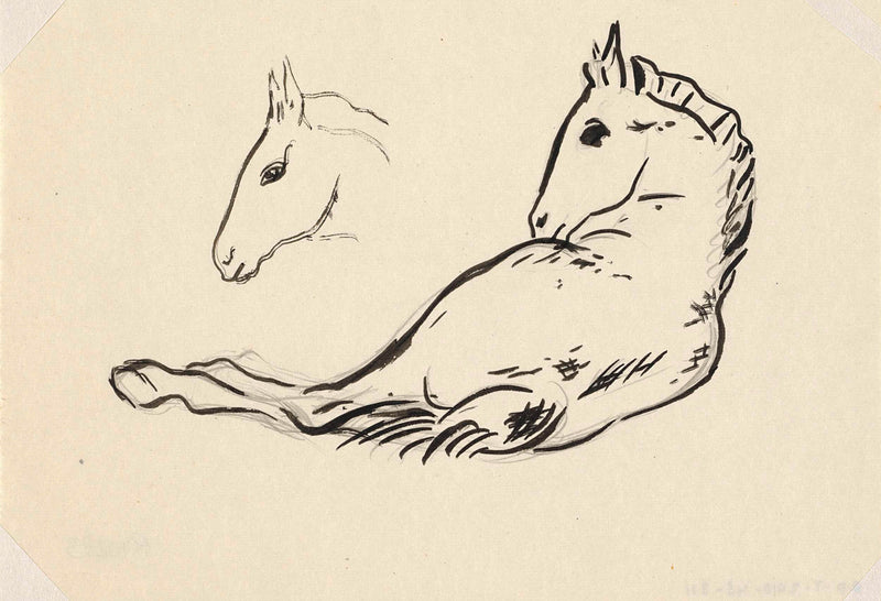 leo-gestel-1935-without-title-two-sketches-lying-foal-art-print-fine-art-reproduction-wall-art-id-a7gtxfsz2