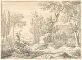 jan-van-huysum-1692-阿卡迪亞景觀與舞台藝術印刷品精美藝術複製品牆藝術 id-a7hpxj95j 的廢墟和人物