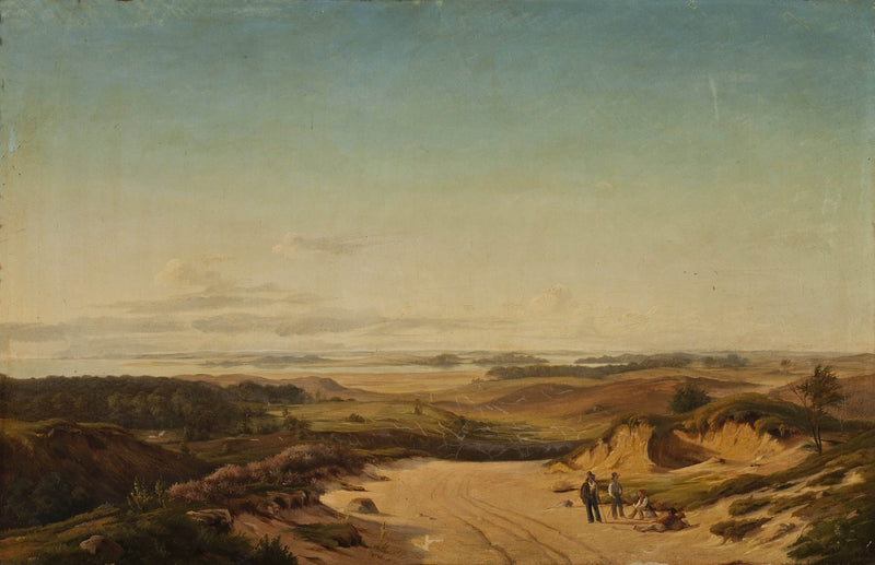 Kvæle Politibetjent pint Frits Grove, 1843 - View from Baunebjerg by Horsens Fjord - fine art p –  Artprinta