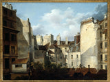 etienne-bouhot-1830-roofs of paris-art-print-incəsənət-reproduksiya-divar-art
