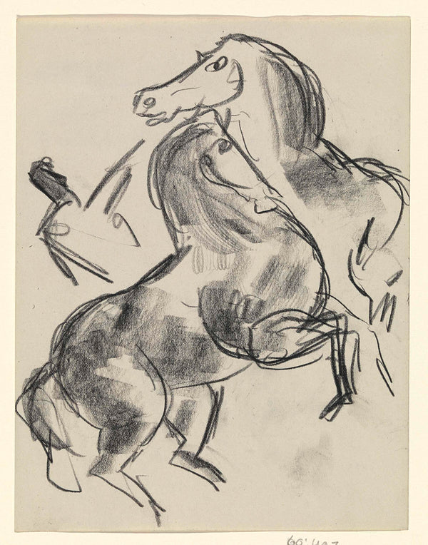 leo-gestel-1891-study-sheet-with-horses-and-a-person-art-print-fine-art-reproduction-wall-art-id-a7lypt05k