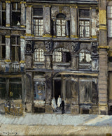 Georges-Dufrenoy-1933-Haus-bewohnt-von-Victor-Hugo-on-the-Grand-Place-in-Brüssel-in-1851-und-1852-Kunstdruck-Kunstreproduktion-Wandkunst