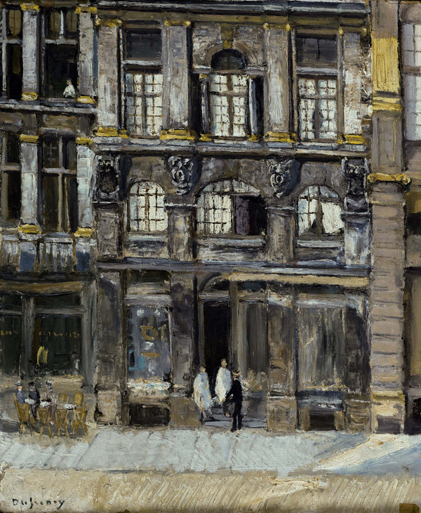 georges-dufrenoy-1933-house-occupied-by-victor-hugo-on-the-grand-place-in-brussels-in-1851-and-1852-art-print-fine-art-reproduction-wall-art
