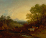 Thomas-Gainsborough-1773-krajobraz-z-bydłem-drukiem-sztuki-reprodukcja-dzieł sztuki-sztuka-ścienna-id-a7m6d67mv