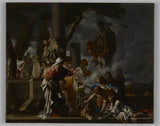 sebastien-bourdon-1640-kralj-salomon-žrtvovanje-idolom-umetniški-tisk-likovna-reprodukcija-stenske-umetnosti-id-a7ms9z03a