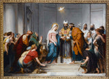 jerome-martin-langlois-1833-the-hôn nhân-của-trinh nữ-nghiên cứu-cho-nhà thờ-thành viên-notre-dame-de-lorette-art-print-fine-art-reproduction-wall-art