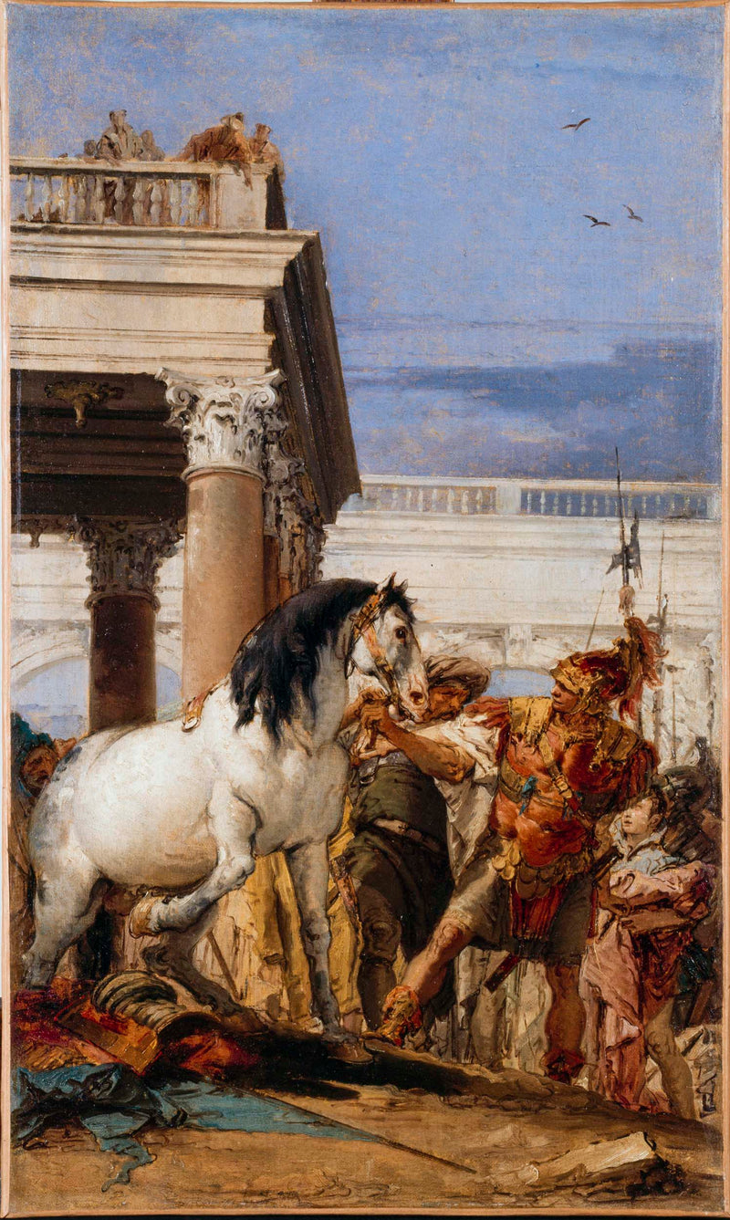 giambattista-tiepolo-1757-alexander-and-bucephalus-art-print-fine-art-reproduction-wall-art