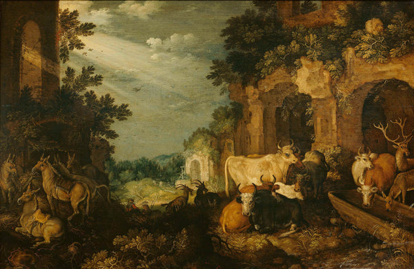 roelant-savery-1614-landscape-with-ruins-cattle-and-deer-art-print-fine-art-reproduction-wall-art-id-a7oerf2ki